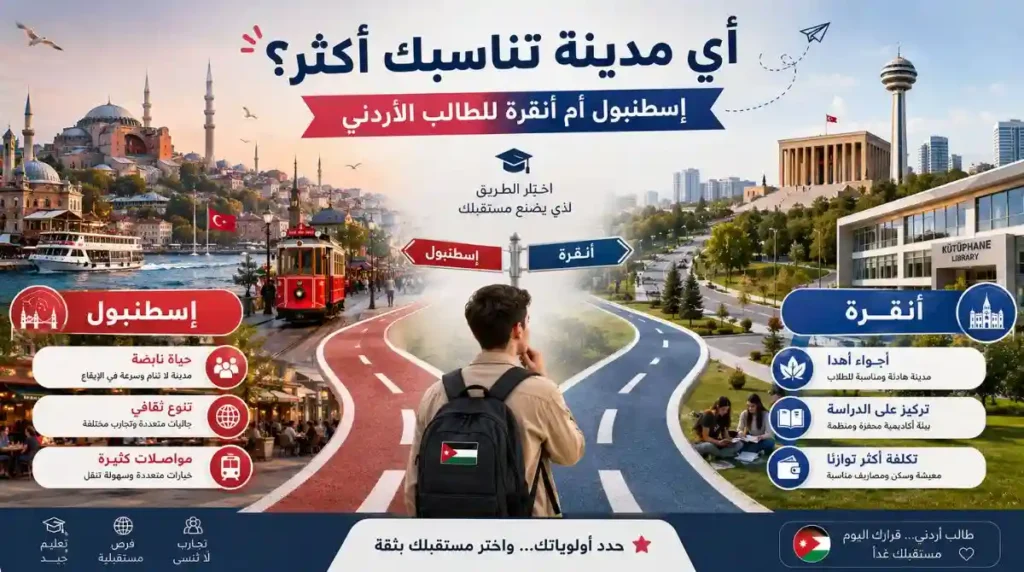 إسطنبول أم أنقرة للطلاب الأردنيين؟